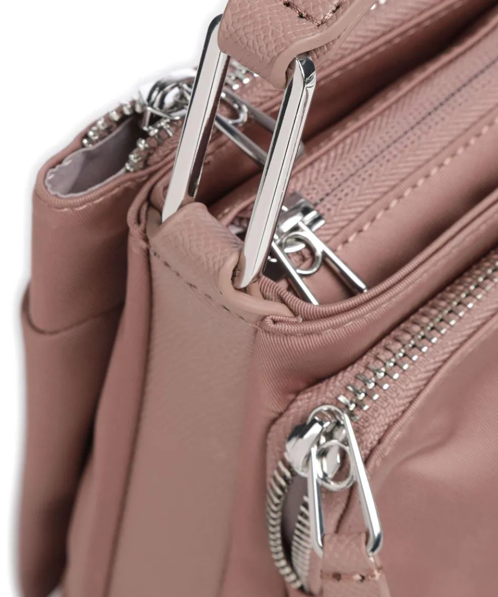 BE HER M Schultertasche recyceltes Polyester altrosa