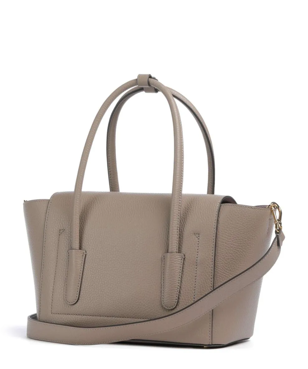 Beat Double Handtasche genarbtes Rindsleder taupe