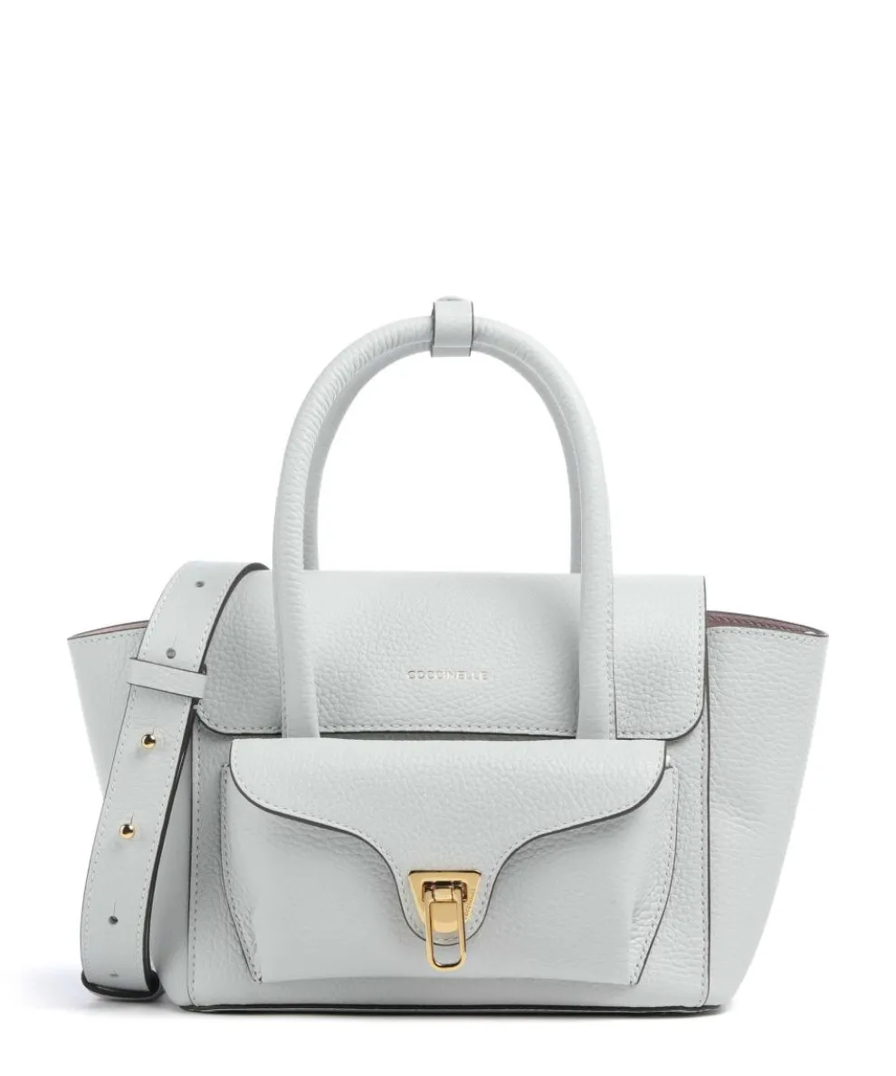 Beat Double Handtasche genarbtes Rindsleder hellblau