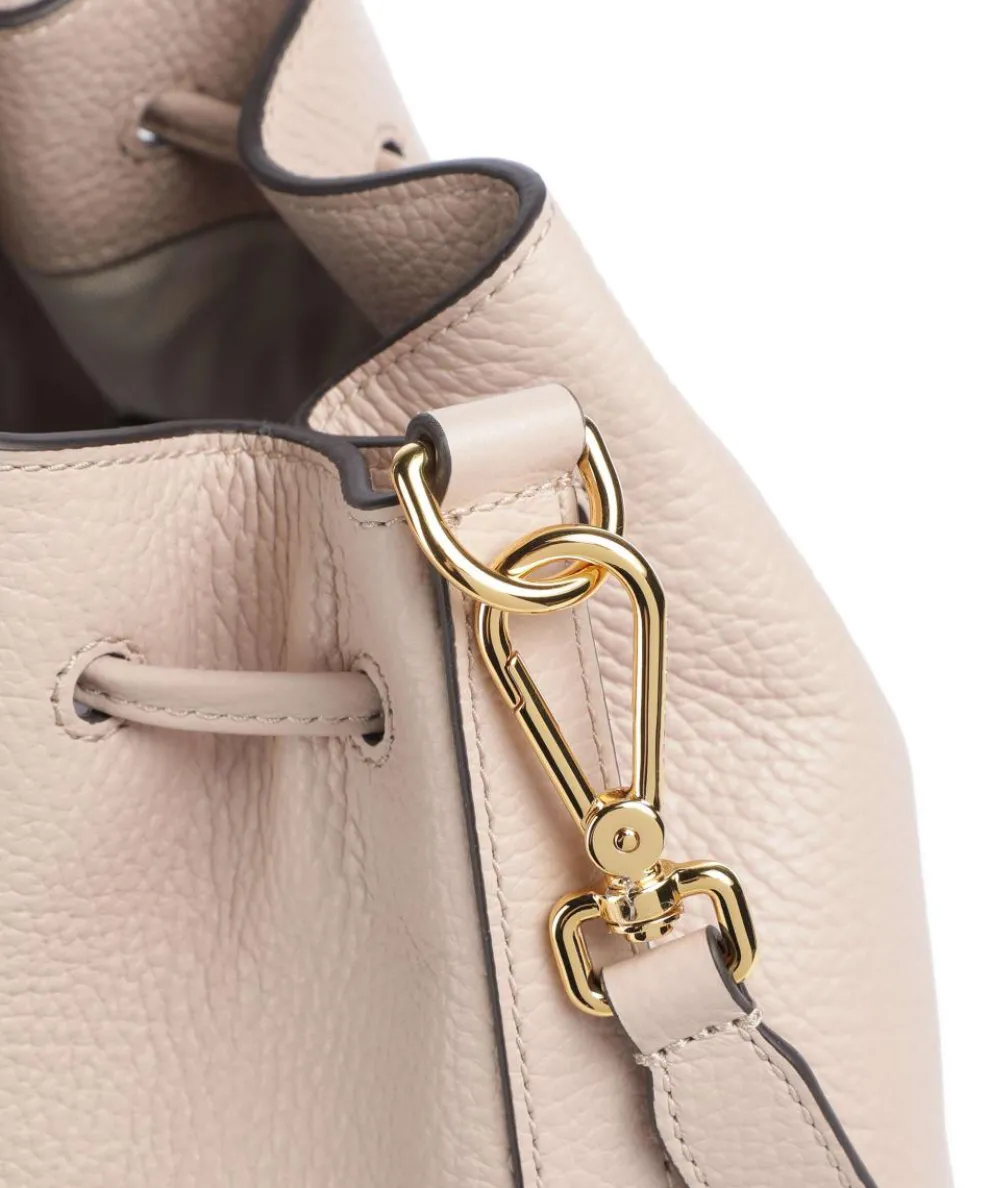Beat Generation Bucket bag genarbtes Rindsleder beige