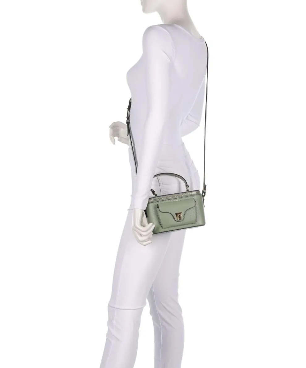 Beat Generation Umhängetasche genarbtes Rindsleder graugrün