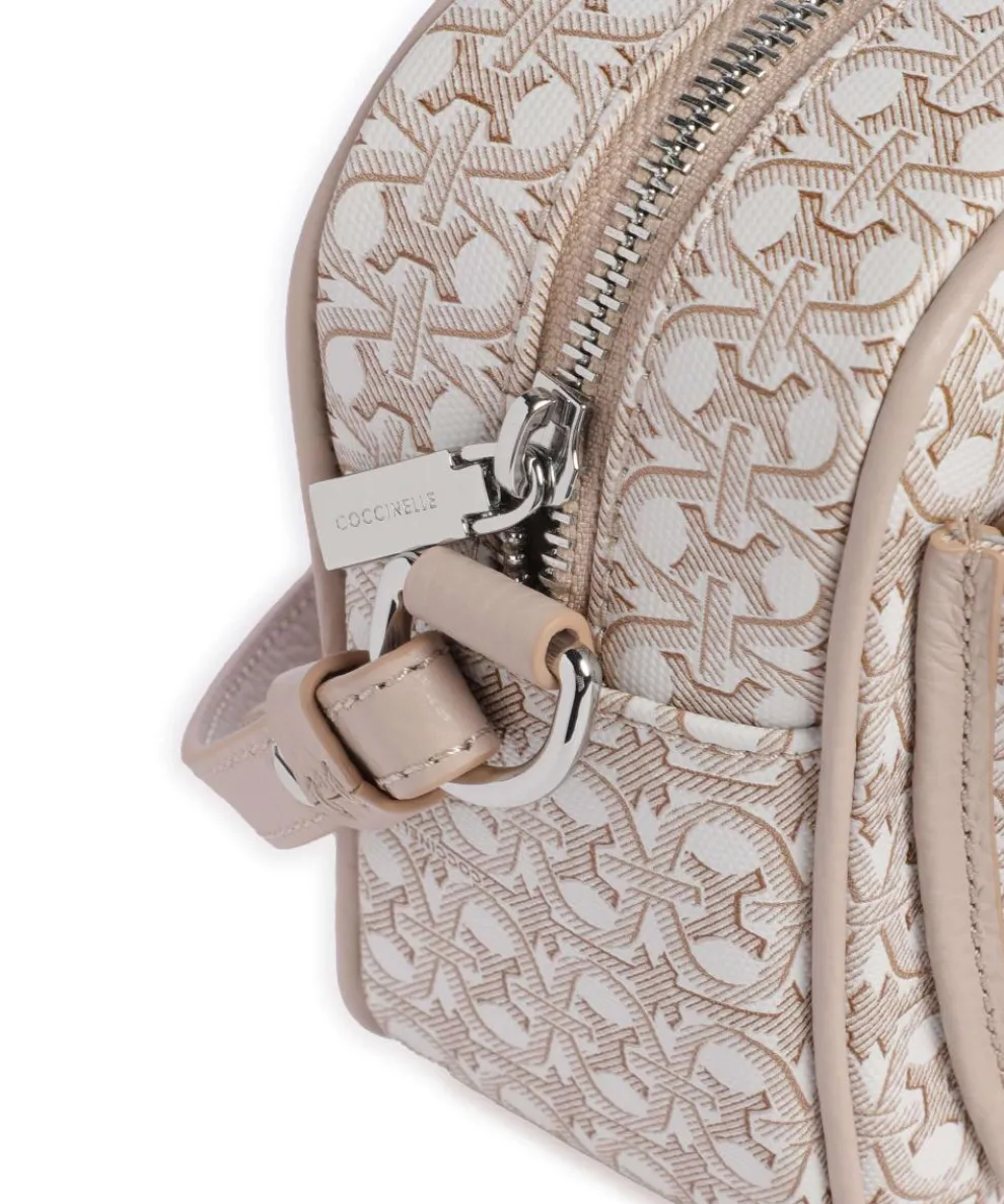 Beat Monogram Umhängetasche Baumwolle weiß