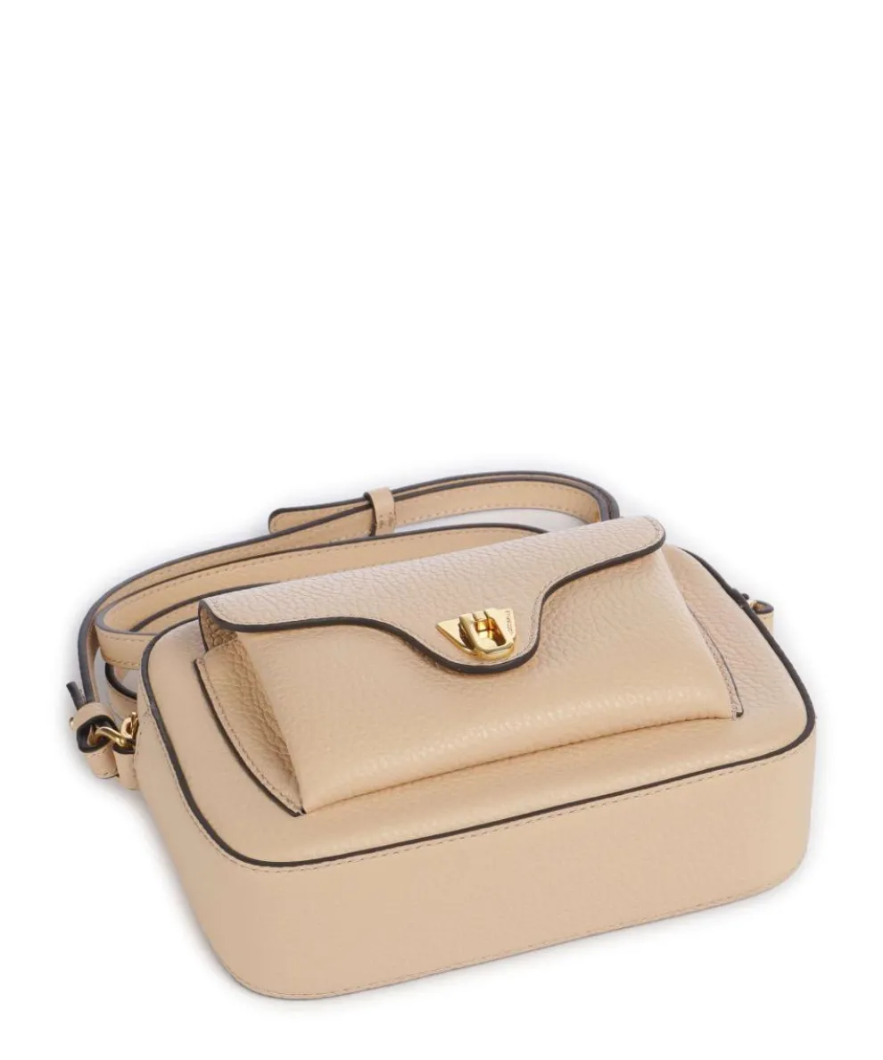 Beat Soft Umhängetasche genarbtes Leder natur