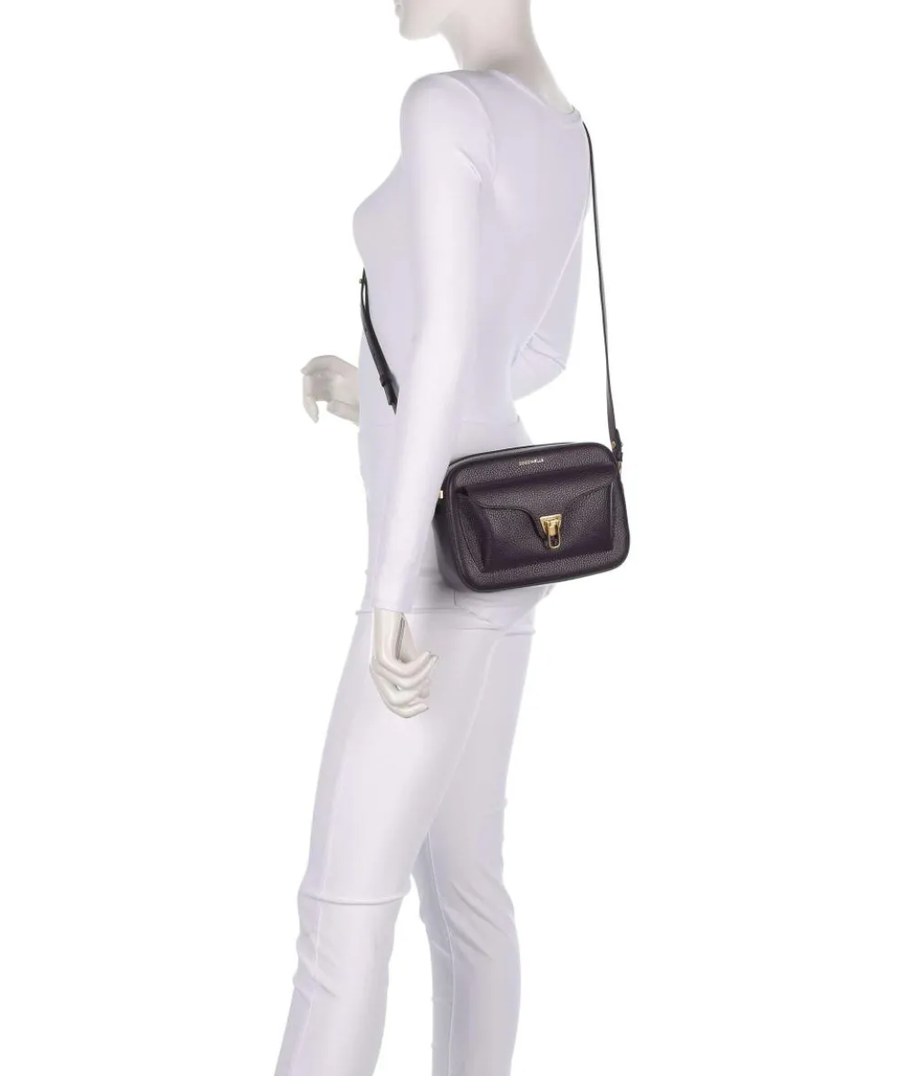 Beat Soft Umhängetasche genarbtes Rindsleder pflaume