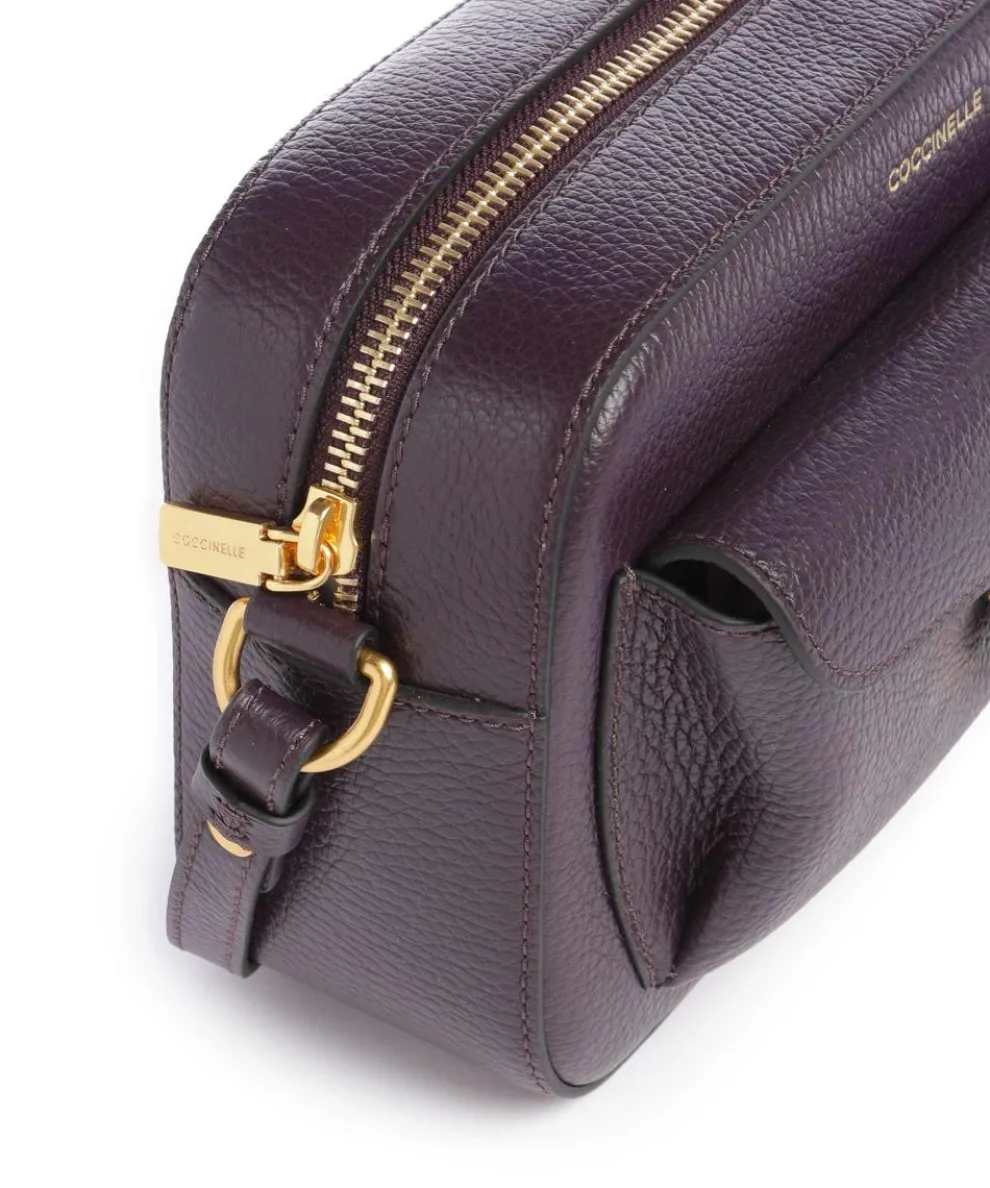 Beat Soft Umhängetasche genarbtes Rindsleder pflaume