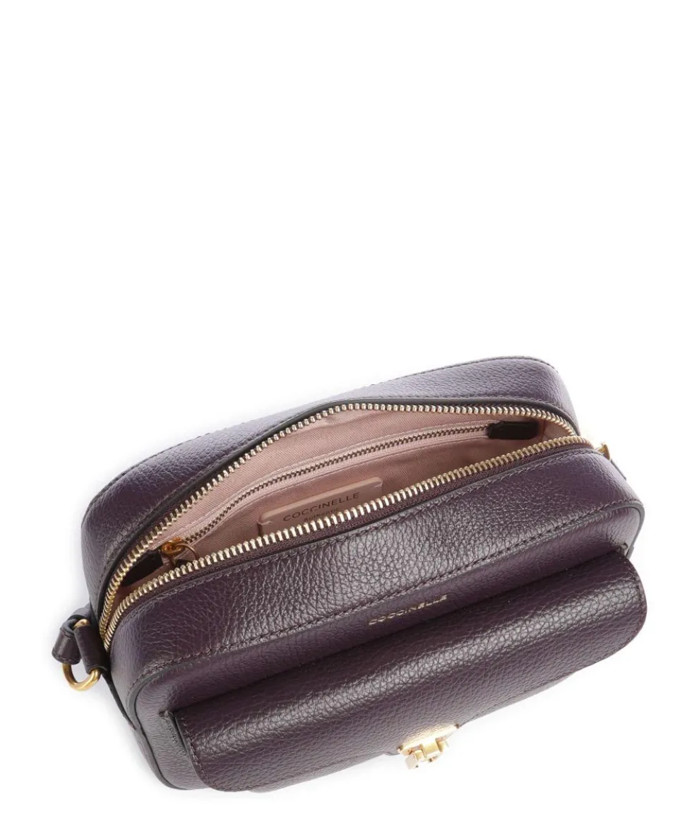 Beat Soft Umhängetasche genarbtes Rindsleder pflaume