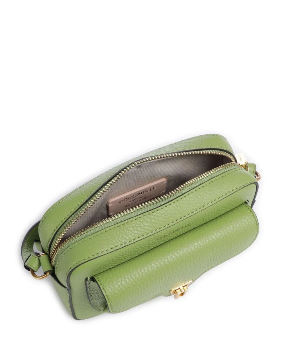 Beat Soft Umhängetasche genarbtes Rindsleder grün