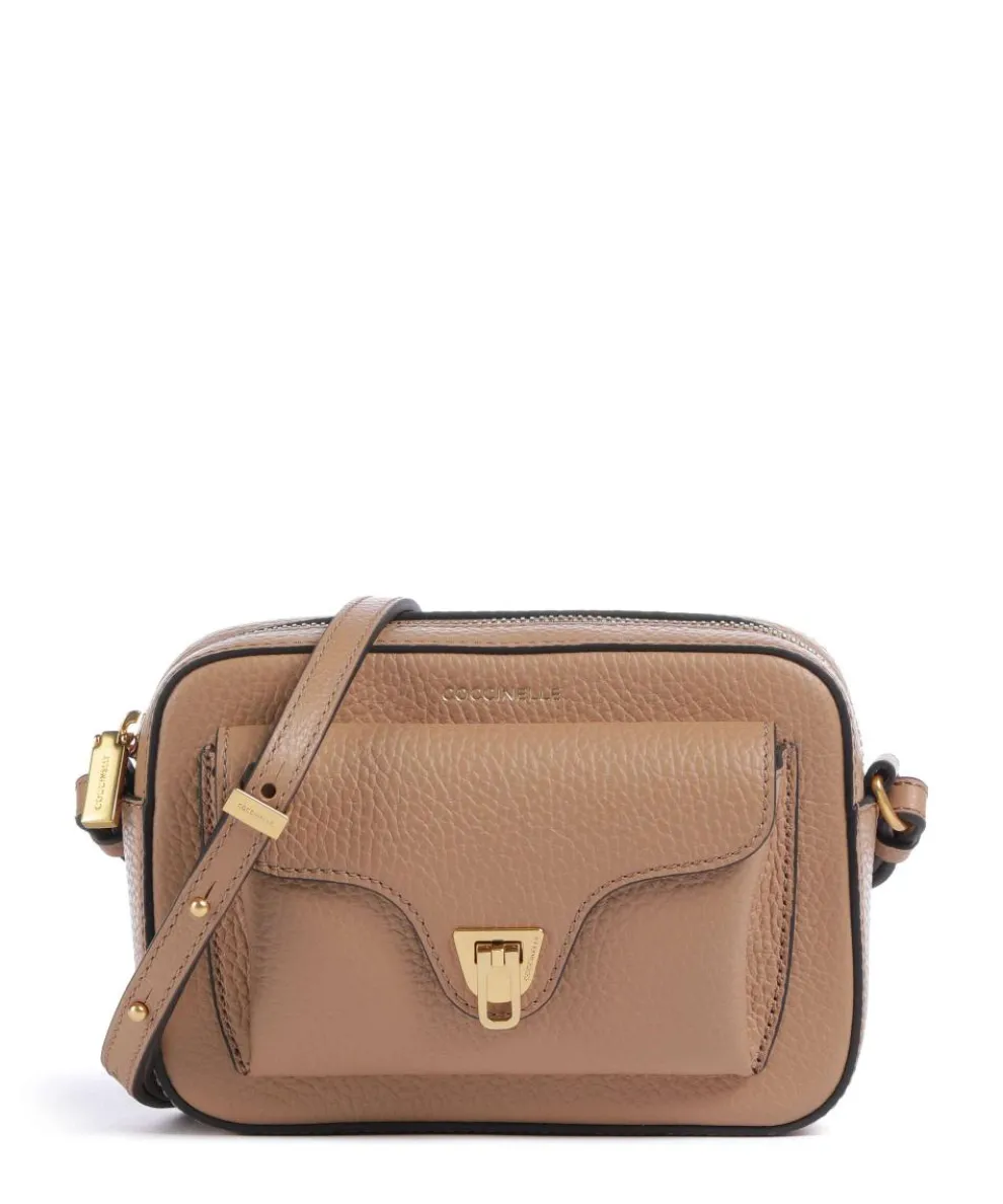 Beat Soft Umhängetasche genarbtes Rindsleder hellbraun