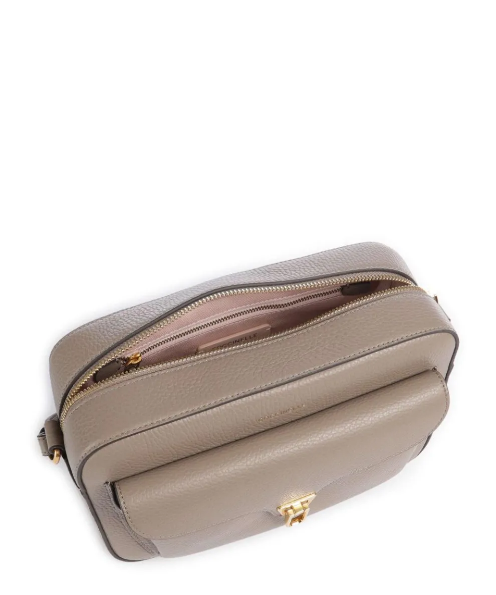 Beat Soft Umhängetasche genarbtes Rindsleder taupe