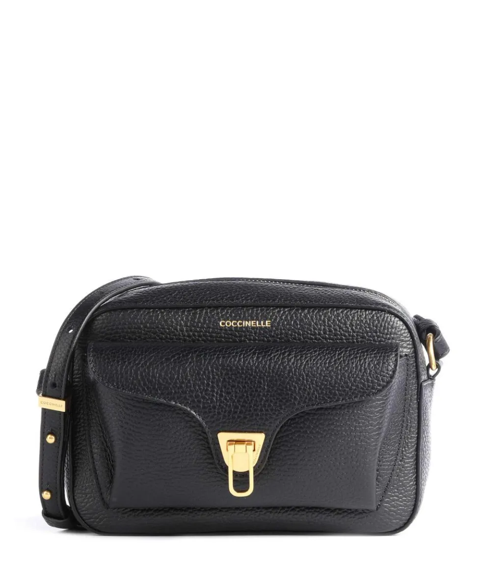 Beat Soft Umhängetasche genarbtes Rindsleder schwarz