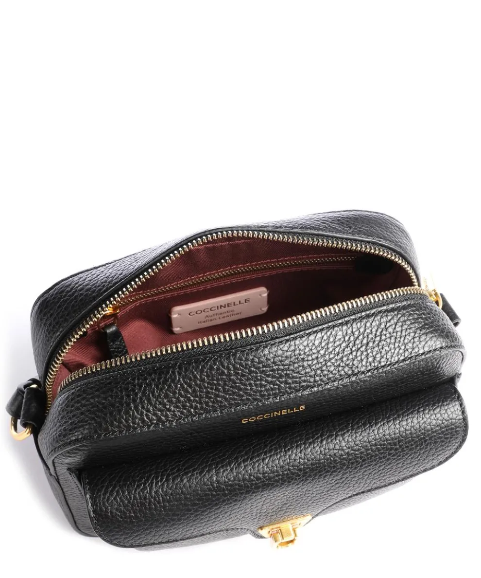 Beat Soft Umhängetasche genarbtes Rindsleder schwarz