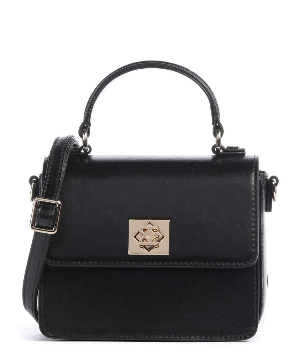 Bele Umhängetasche fein genarbtes Rindsleder schwarz