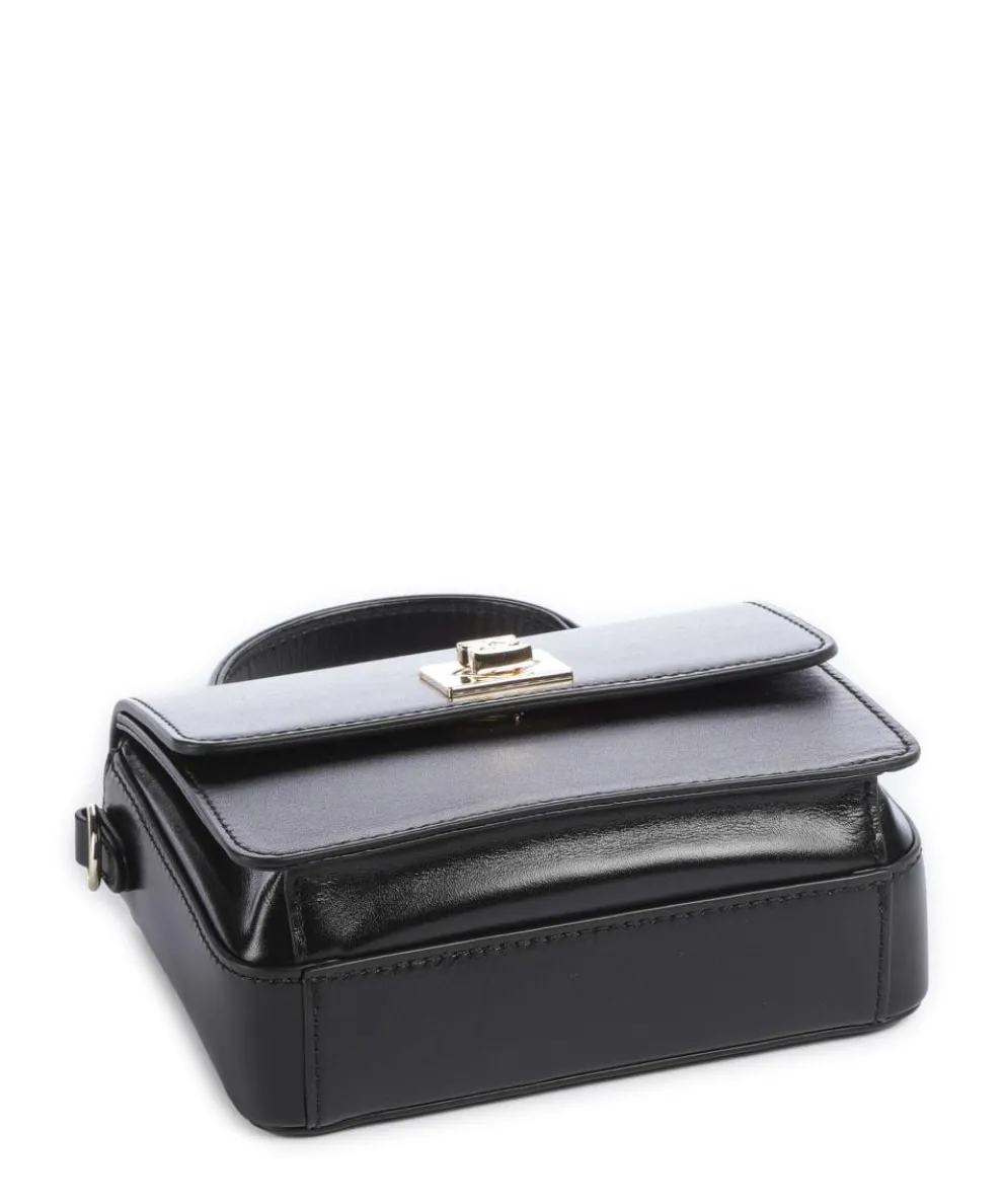 Bele Umhängetasche fein genarbtes Rindsleder schwarz