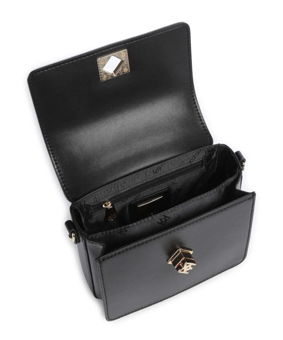 Bele Umhängetasche fein genarbtes Rindsleder schwarz