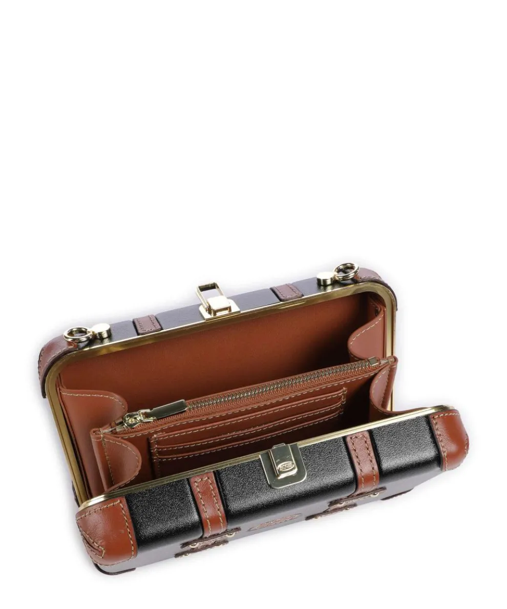 Bellagio Umhängetasche recyceltes Polycarbonat schwarz/braun