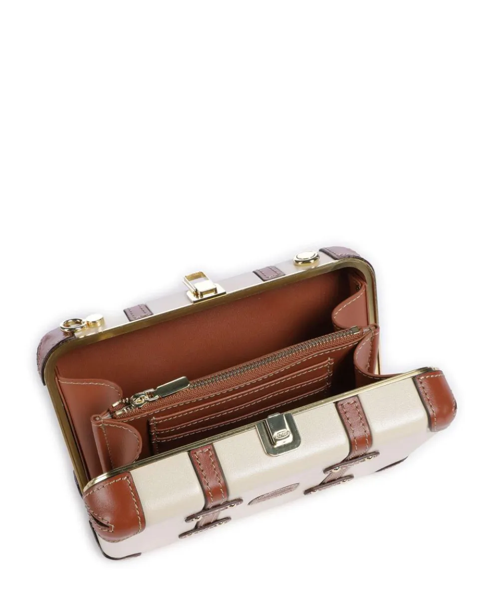 Bellagio Umhängetasche recyceltes Polycarbonat elfenbein/braun