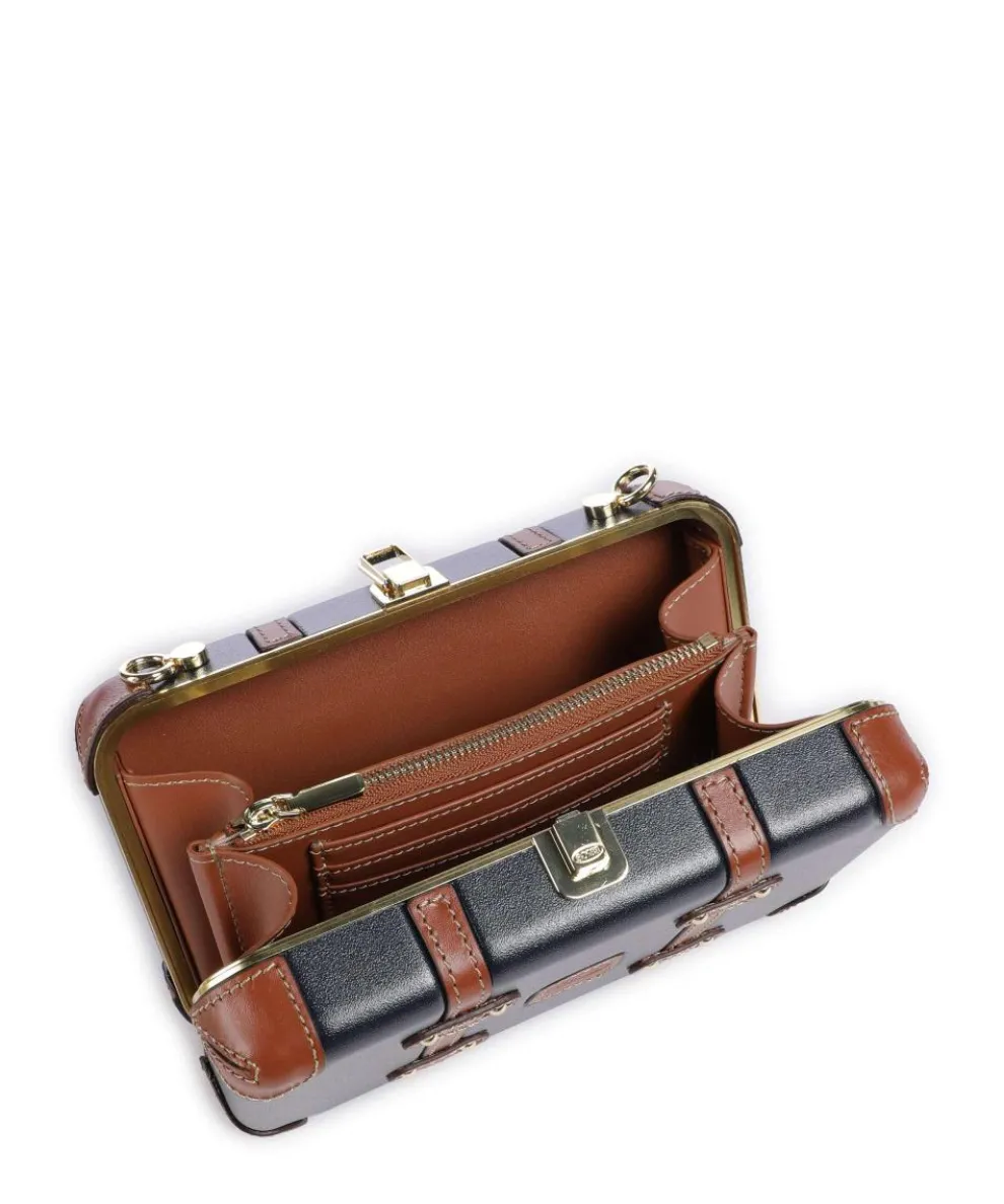 Bellagio Umhängetasche recyceltes Polycarbonat blau/braun