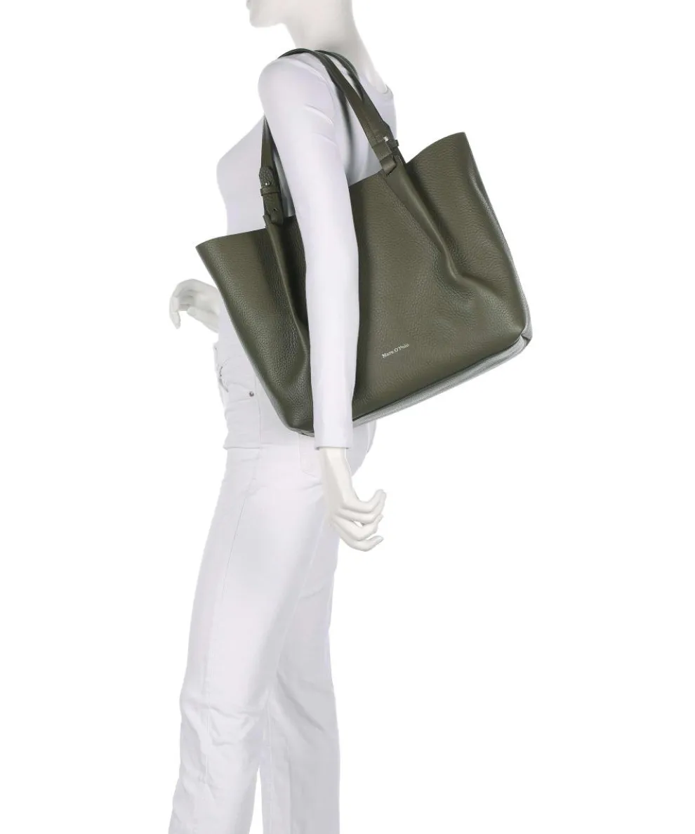 Bellar M Shopper genarbtes Rindsleder khaki