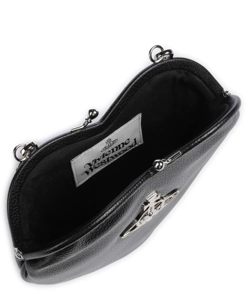 Belle Heart Frame Re-Vegan Grain Schultertasche Lederimitat schwarz