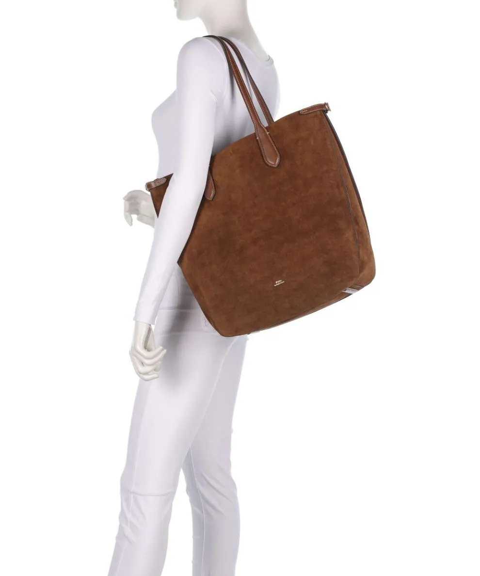 Bellport Large Shopper aufgerautes Rindsleder braun