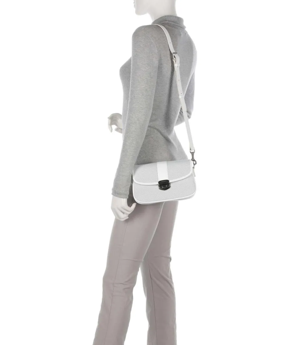 Canvas Fia Umhängetasche Canvas, Rindsleder weiß