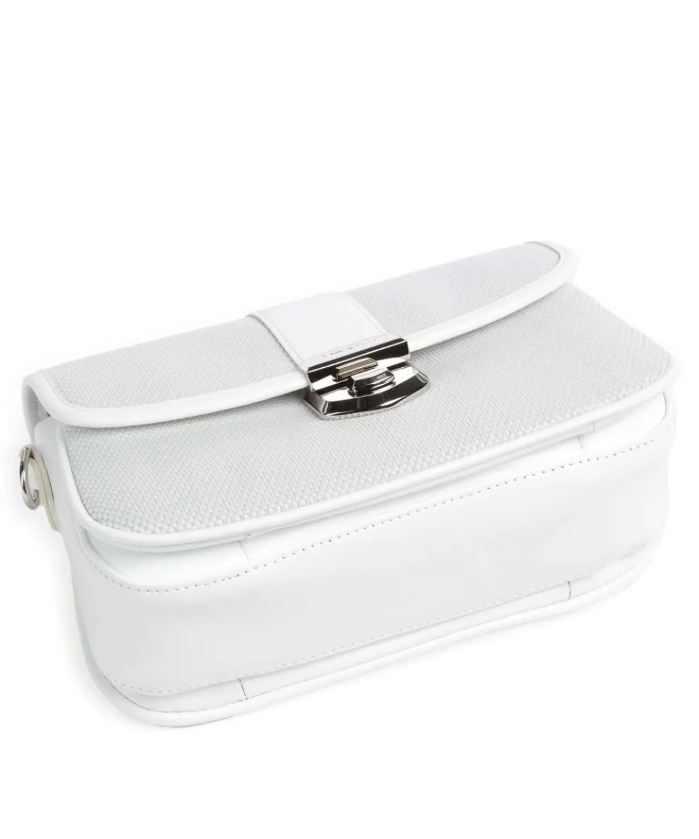 Canvas Fia Umhängetasche Canvas, Rindsleder weiß