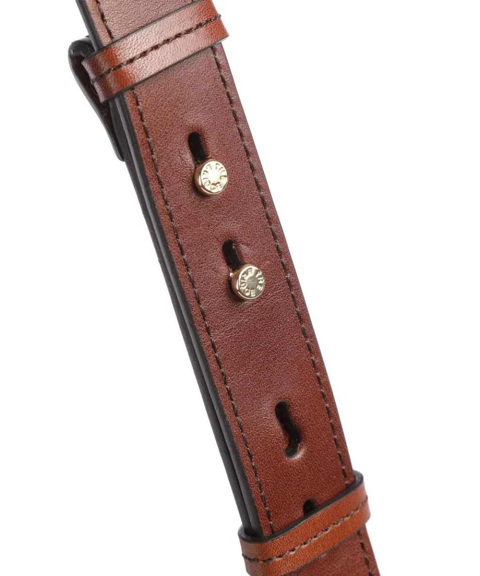 Benedetta Schultertasche fein genarbtes Rindsleder braun