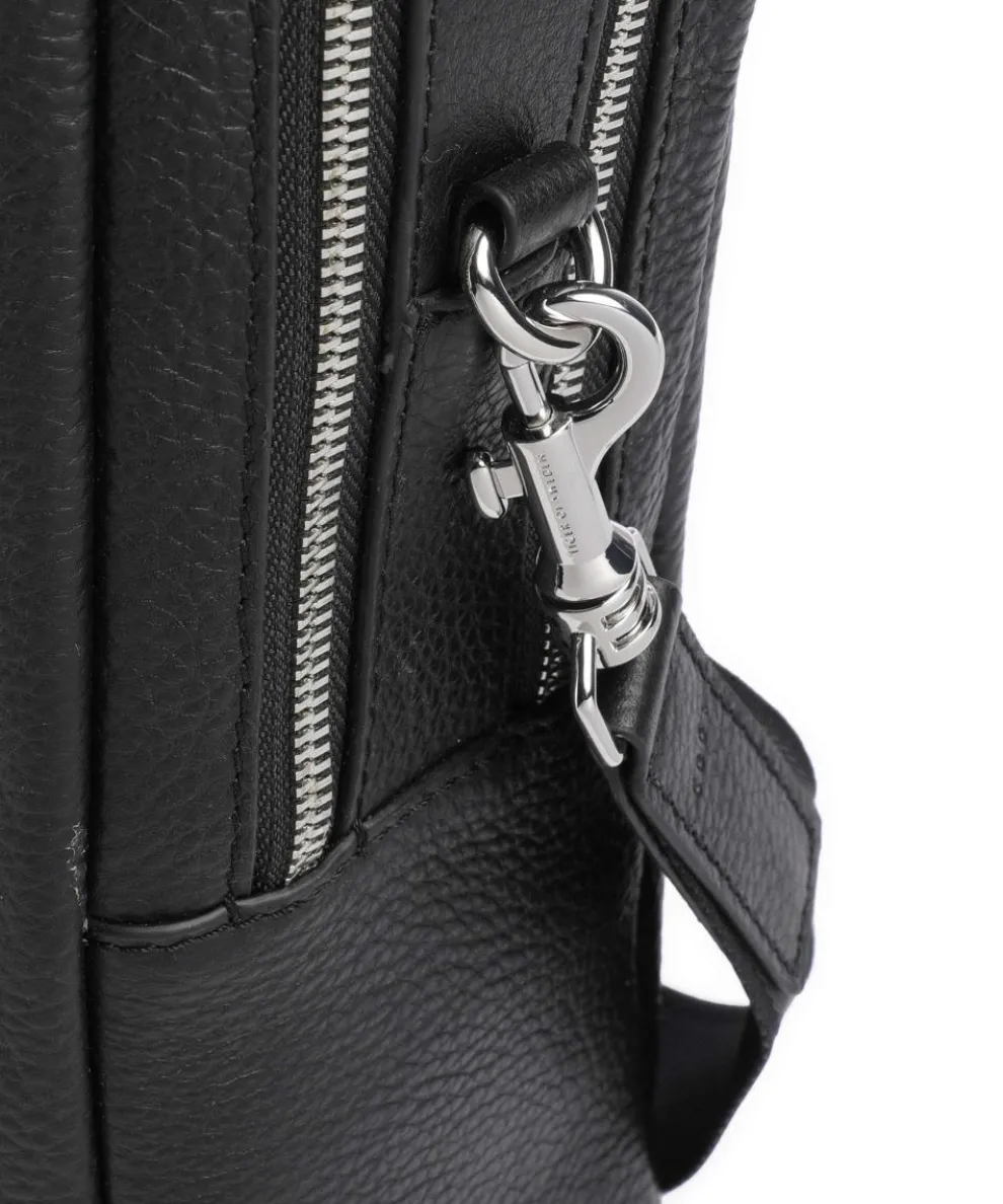 Beroun Aktentasche genarbtes Leder schwarz