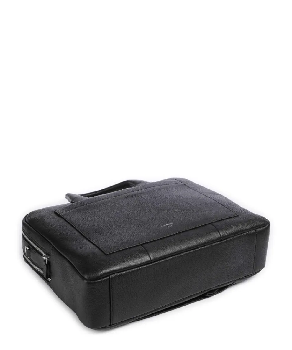 Beroun Aktentasche genarbtes Leder schwarz