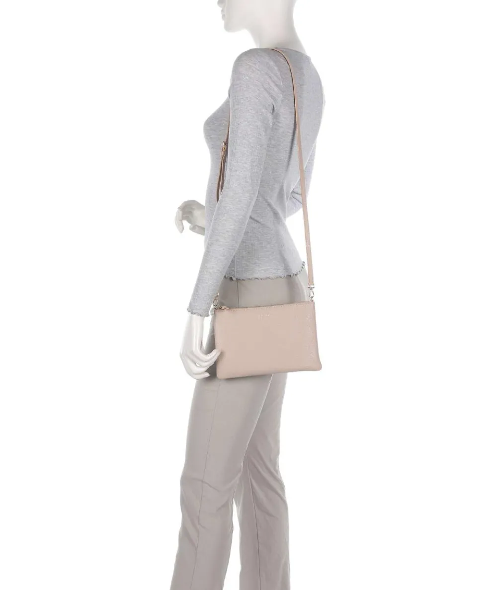 Best Umhängetasche genarbtes Leder nude