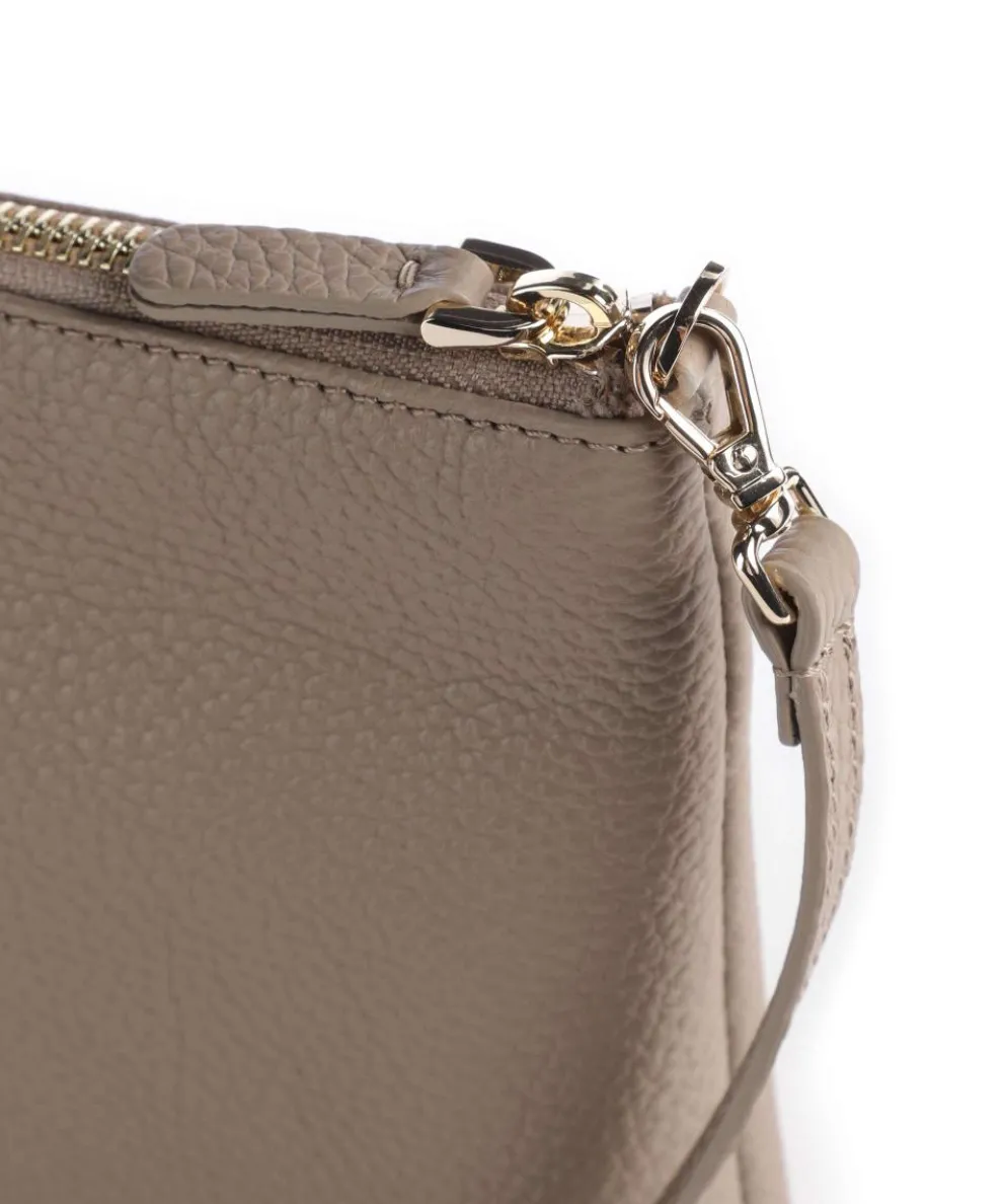 Best Umhängetasche genarbtes Leder taupe