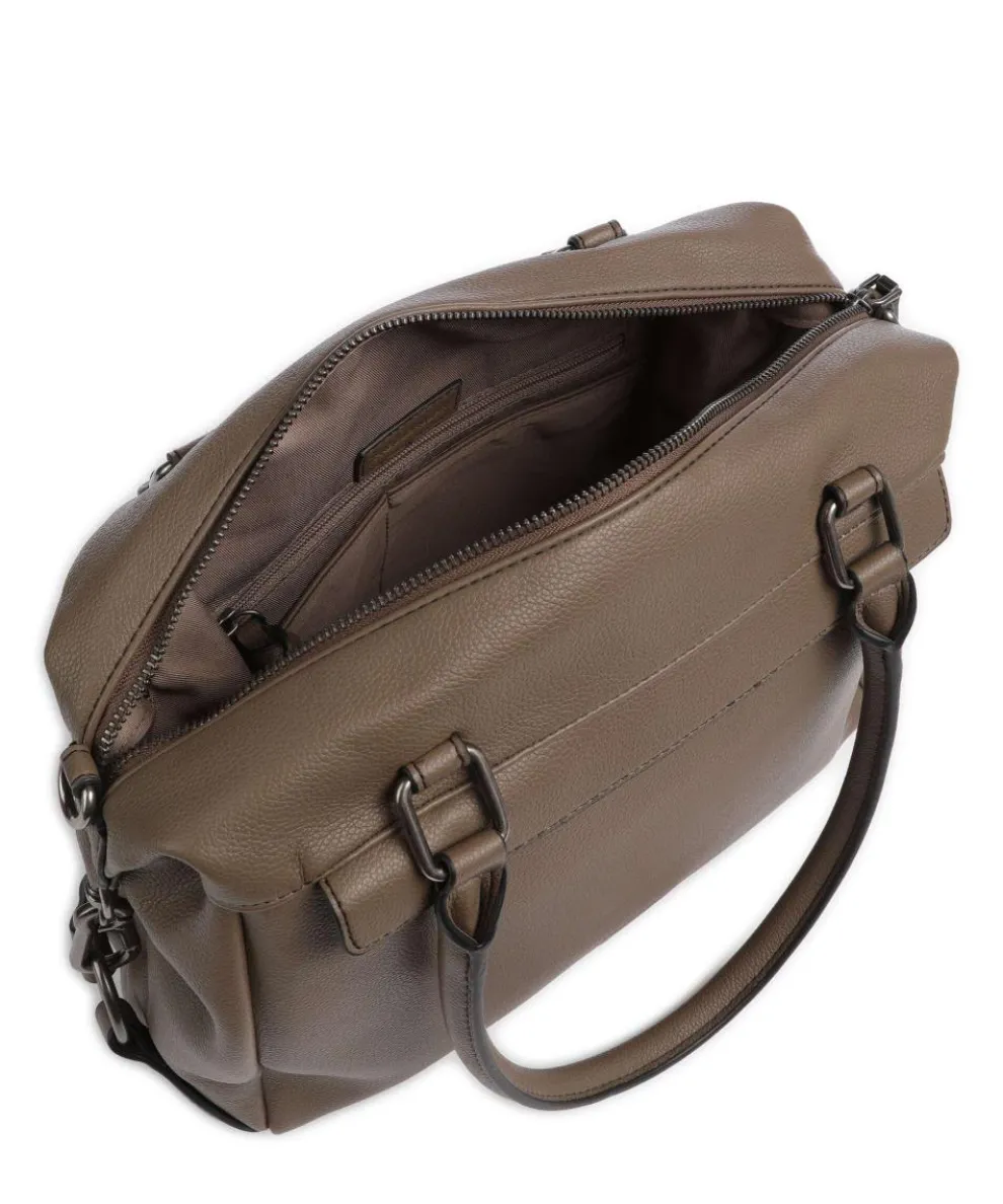 Bestie Schultertasche recyceltes Leder, Polyurethane braun