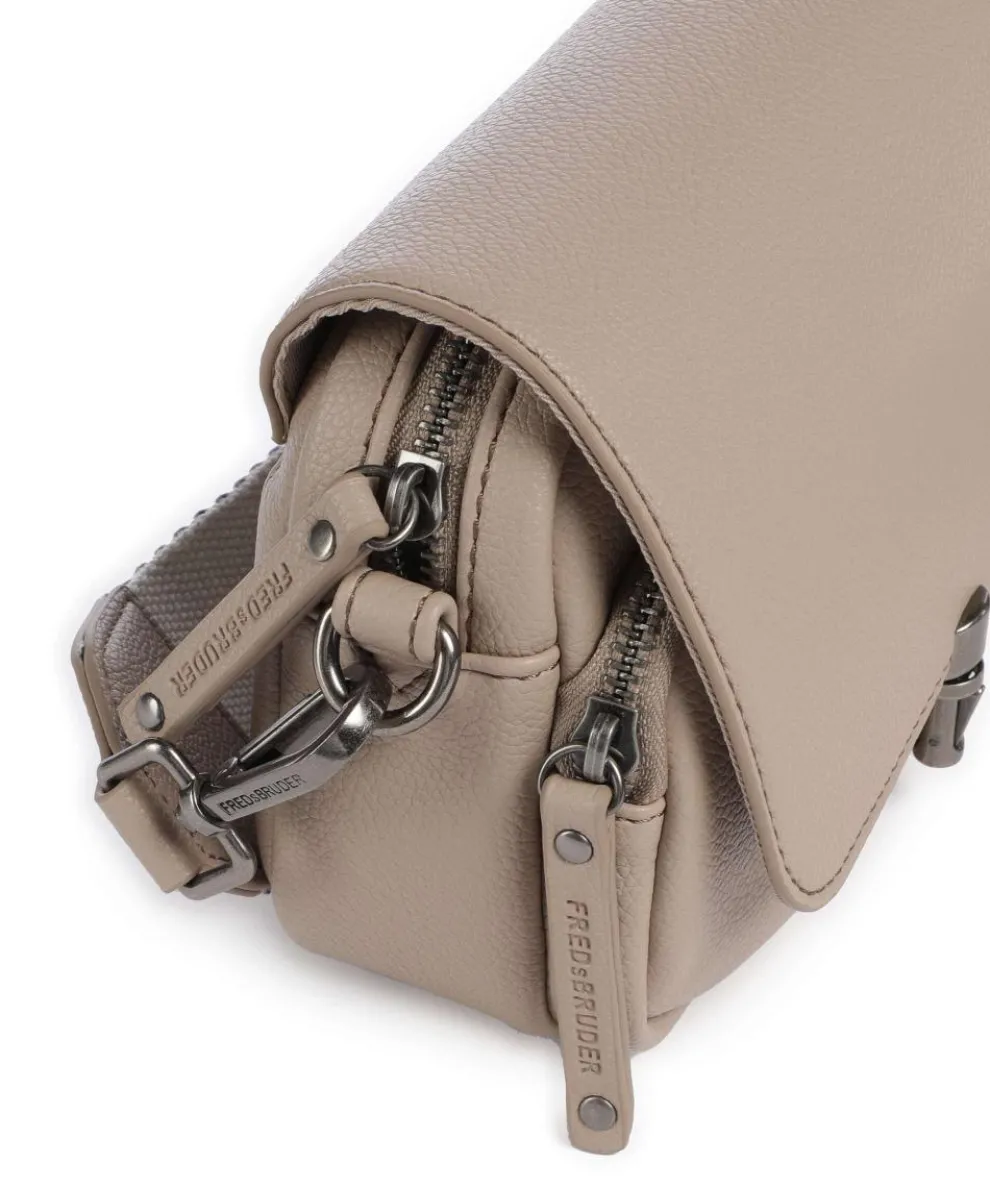 Bestie Umhängetasche recyceltes Leder taupe