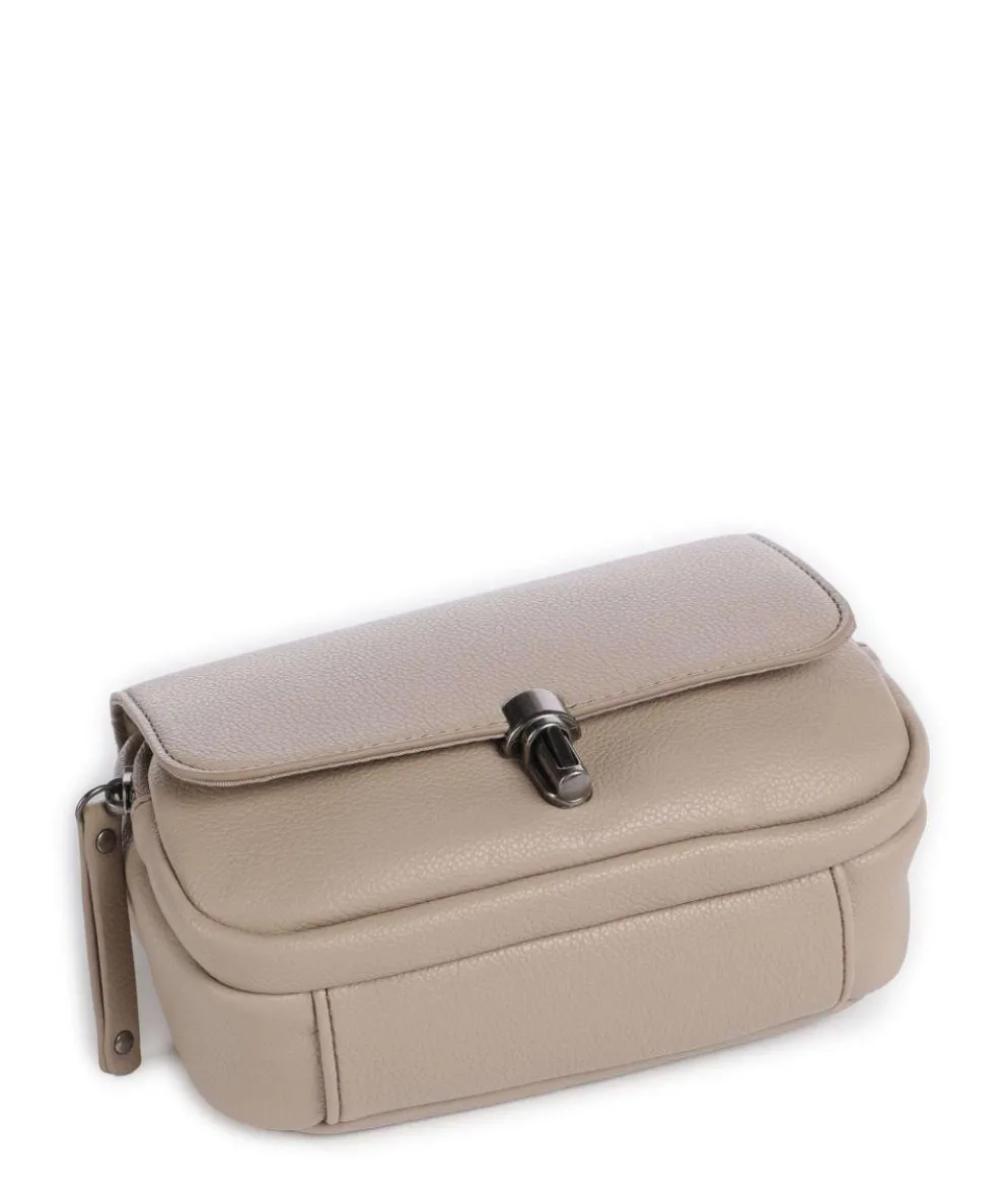 Bestie Umhängetasche recyceltes Leder taupe