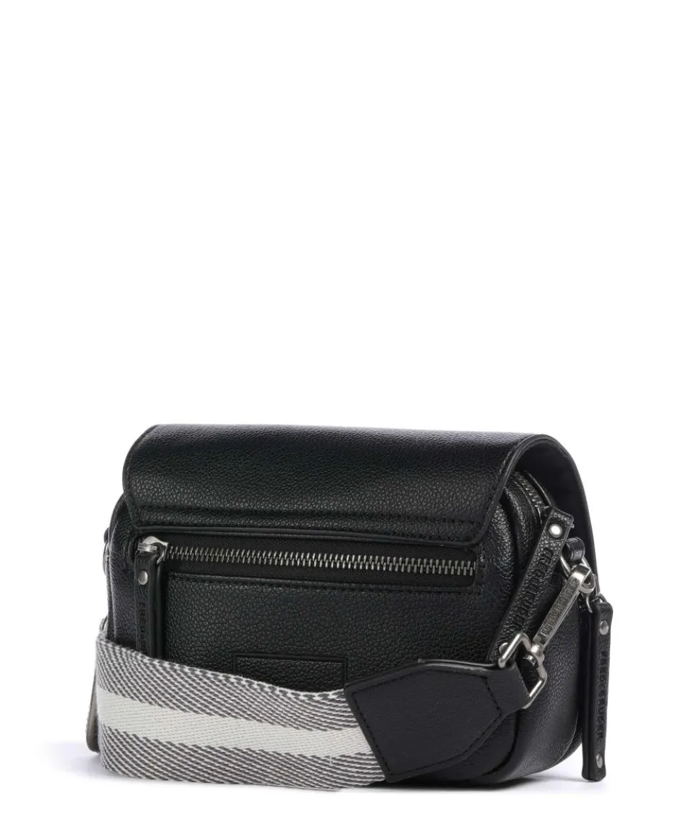 Bestie Umhängetasche recyceltes Leder schwarz