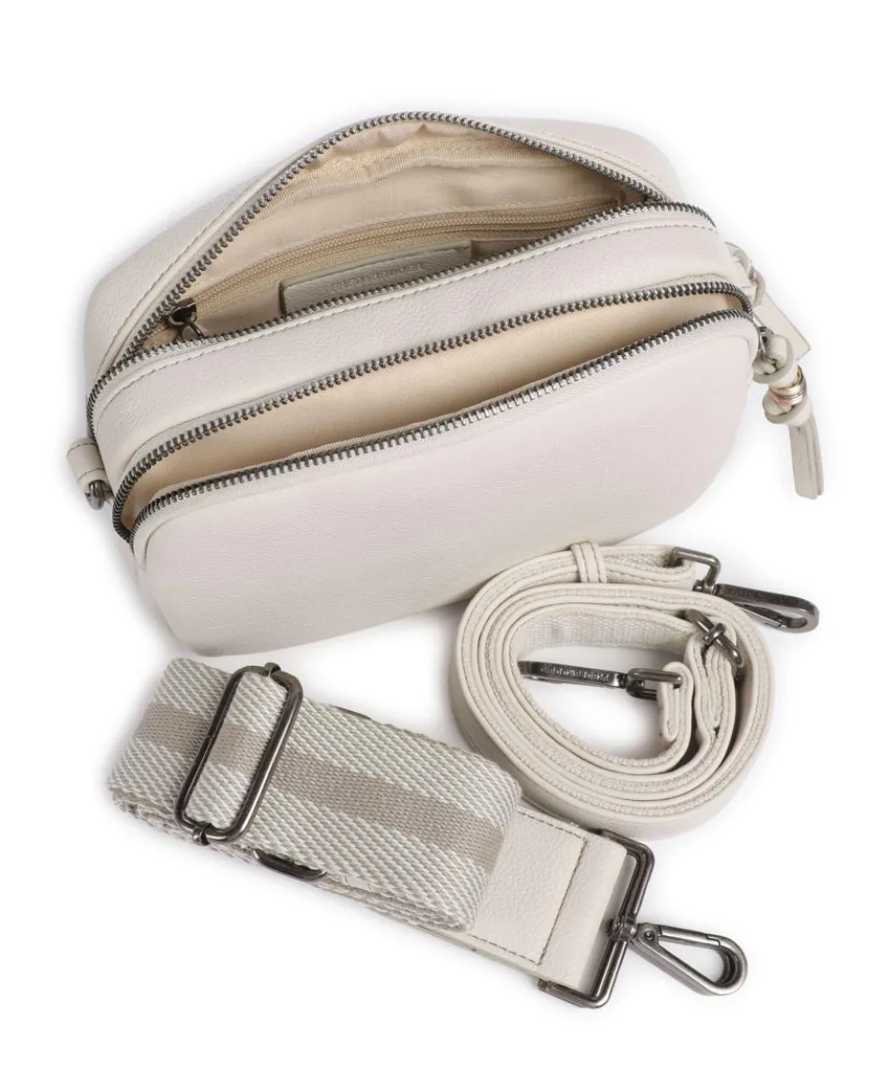 Bestie Umhängetasche recyceltes Leder, Polyurethane elfenbein