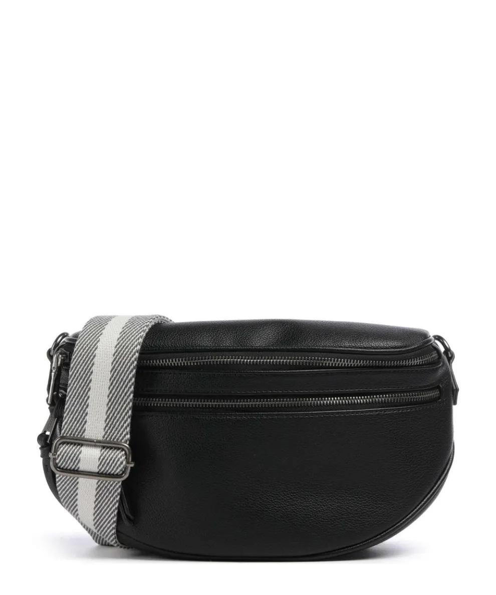 Bestie Umhängetasche recyceltes Leder schwarz