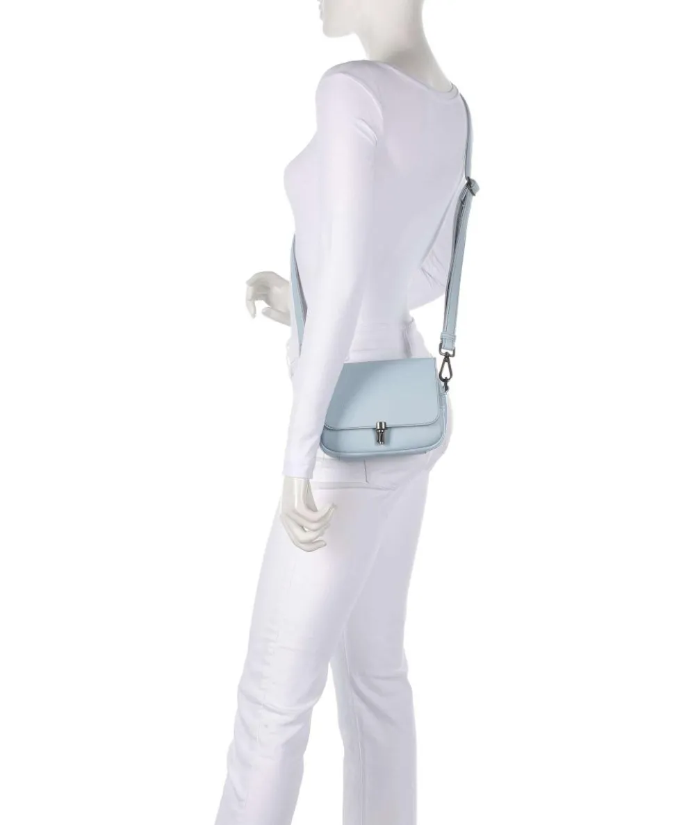 Bestie Umhängetasche recyceltes Leder hellblau