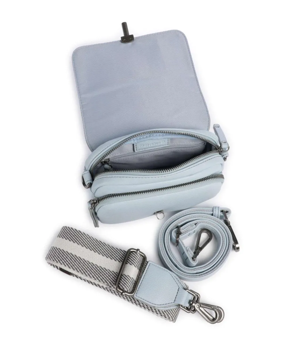 Bestie Umhängetasche recyceltes Leder hellblau