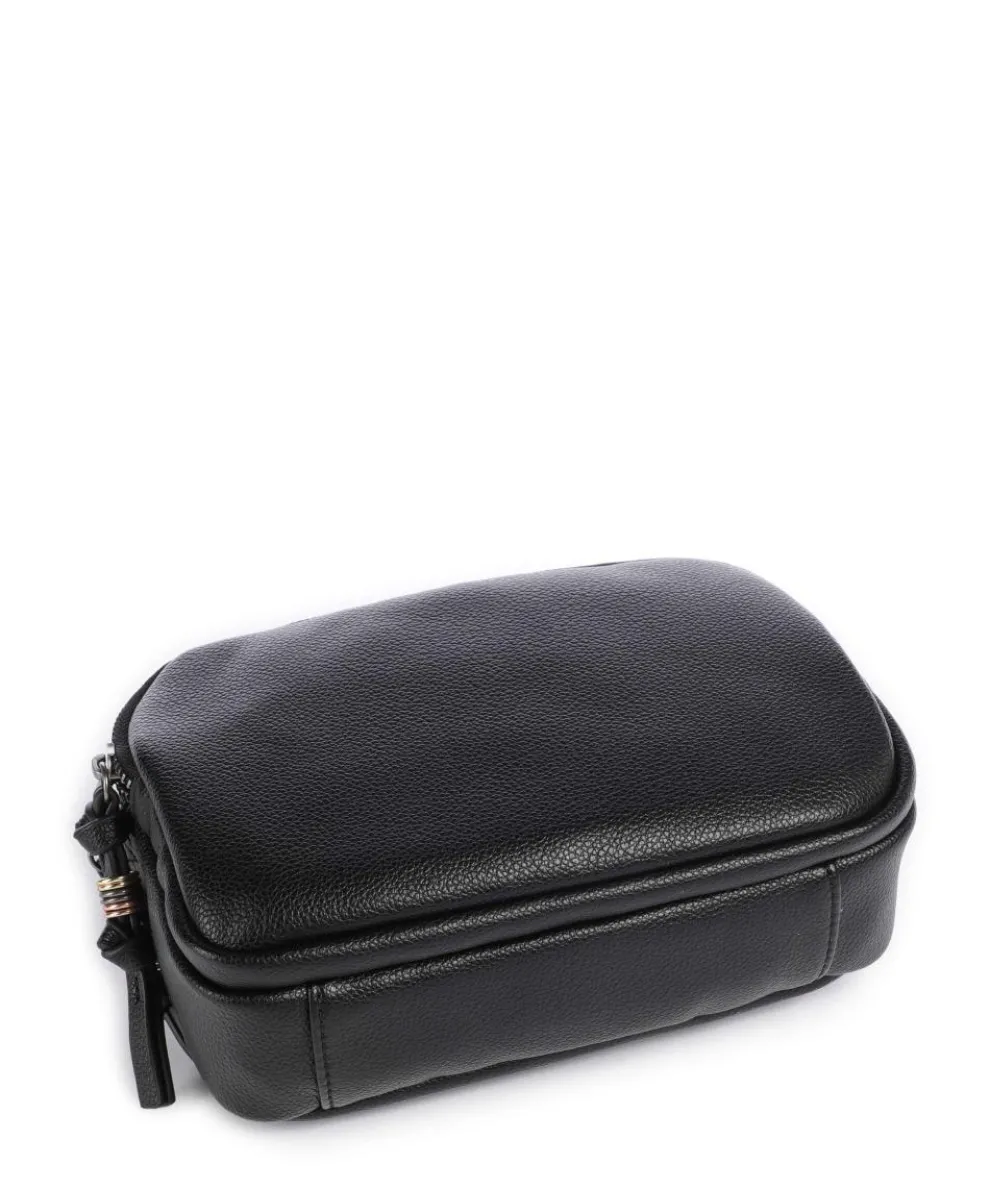 Bestie Umhängetasche recyceltes Leder, Polyurethane schwarz