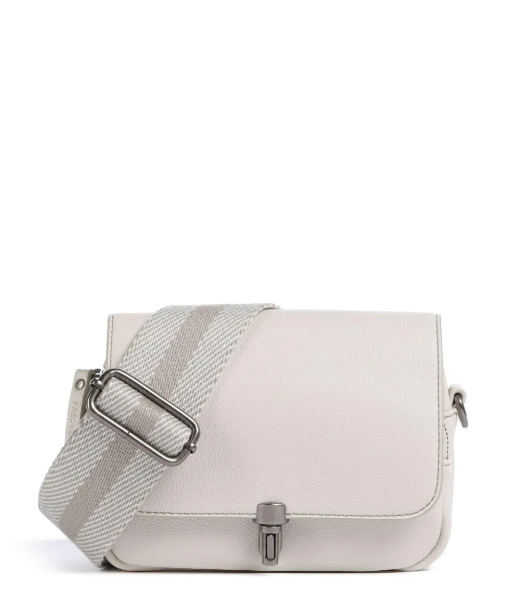 Bestie Umhängetasche recyceltes Leder elfenbein