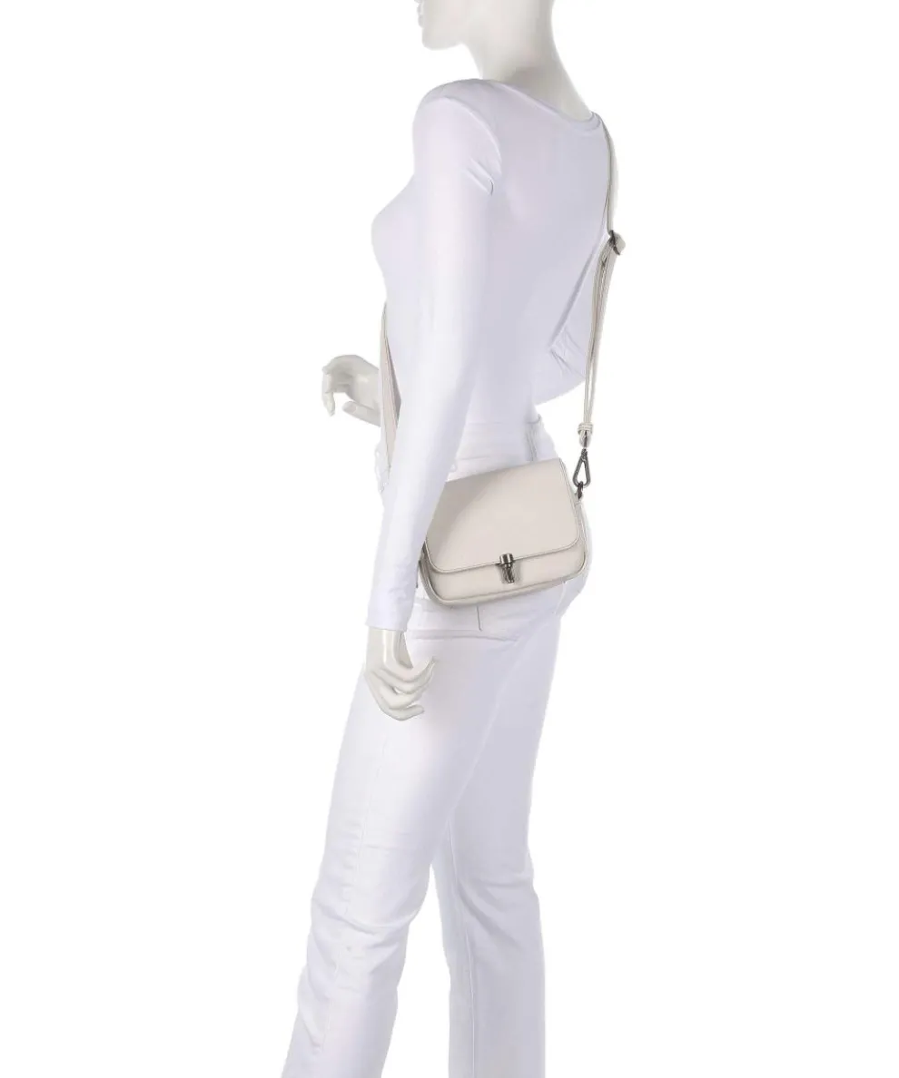 Bestie Umhängetasche recyceltes Leder elfenbein