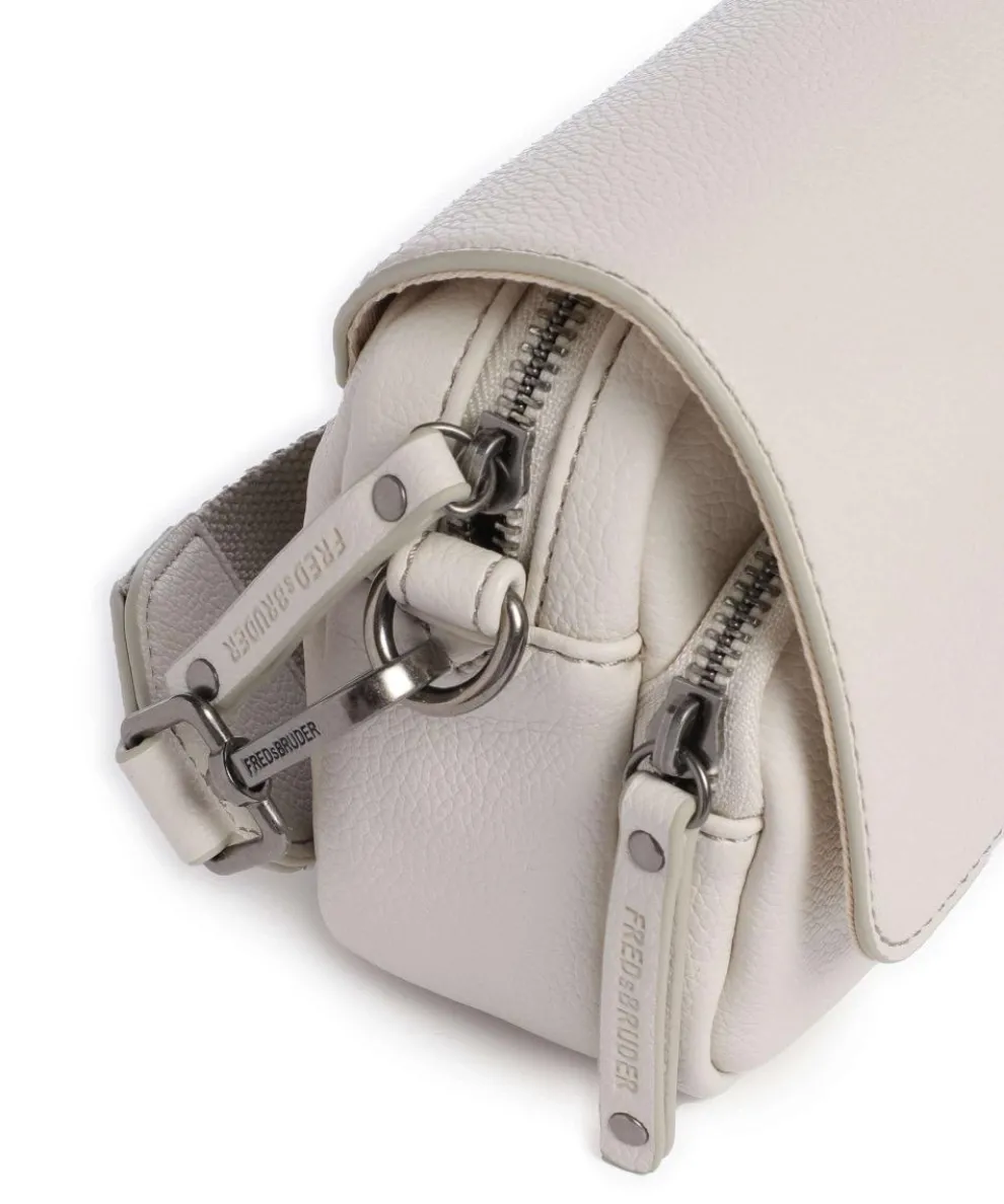 Bestie Umhängetasche recyceltes Leder elfenbein