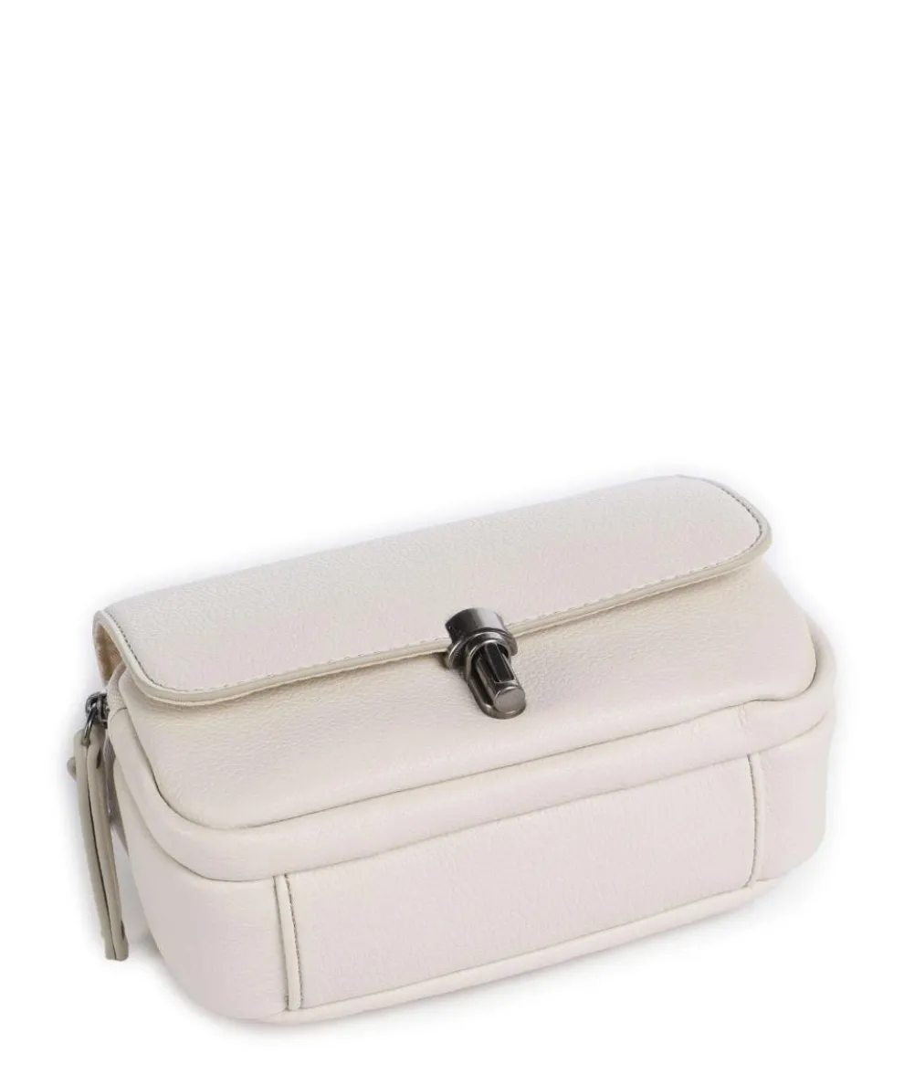 Bestie Umhängetasche recyceltes Leder elfenbein