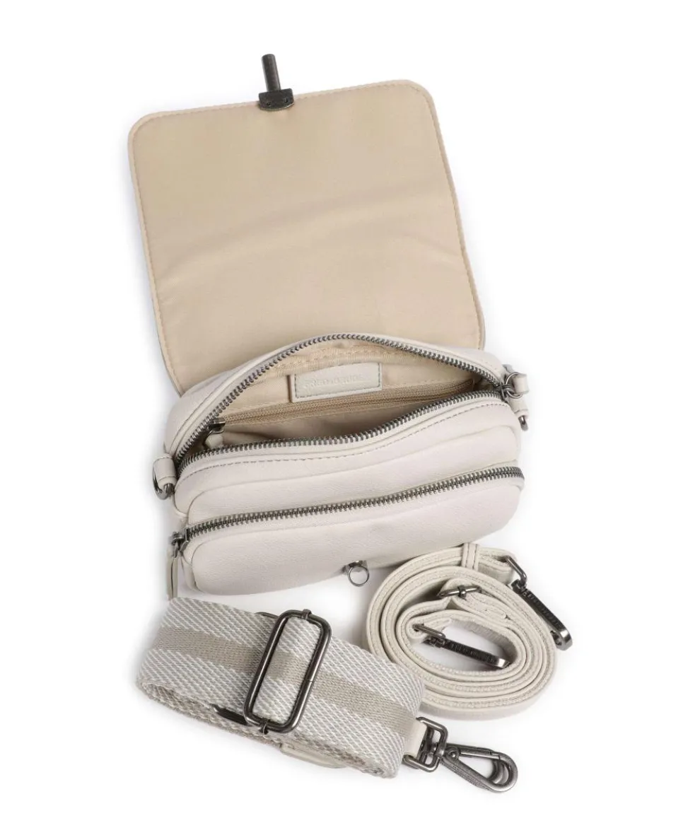 Bestie Umhängetasche recyceltes Leder elfenbein