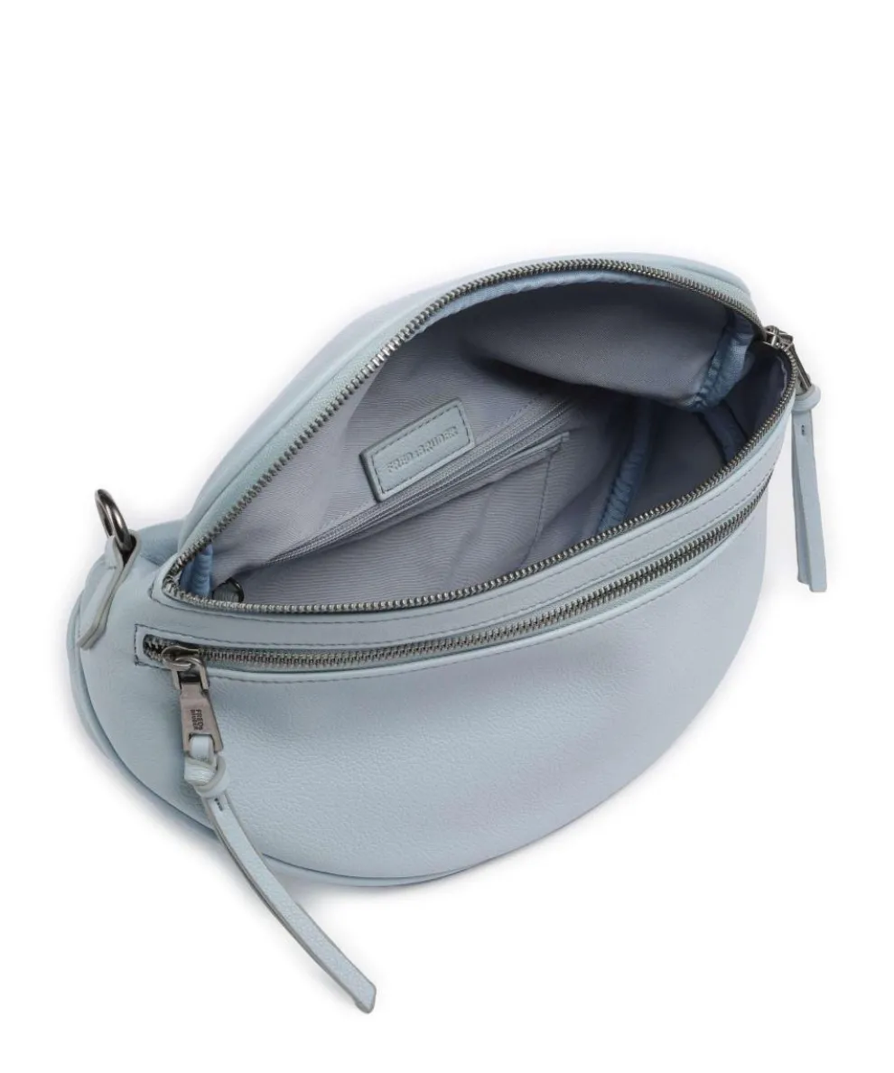 Bestie Umhängetasche recyceltes Leder hellblau