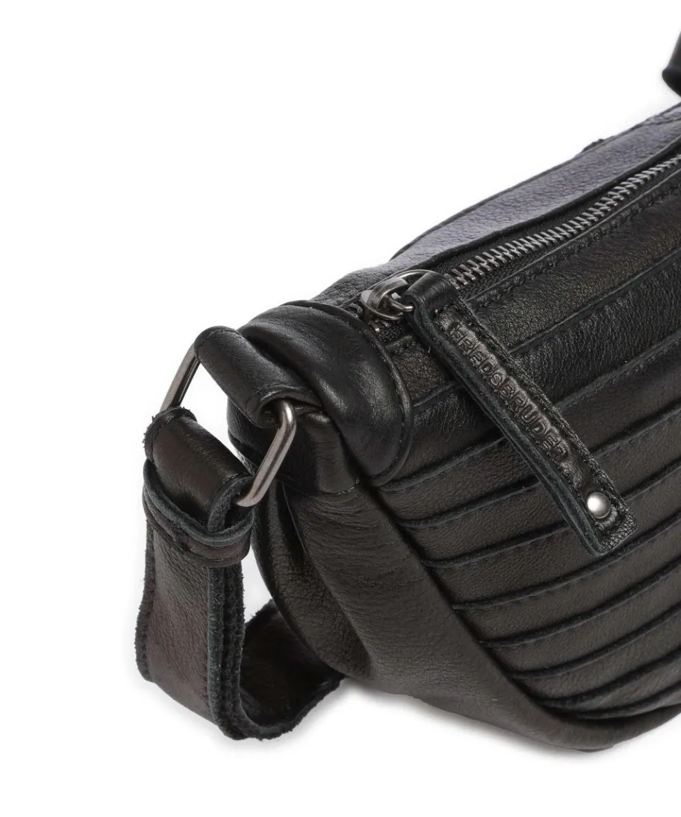 Bestseller Umhängetasche genarbtes Leder schwarz