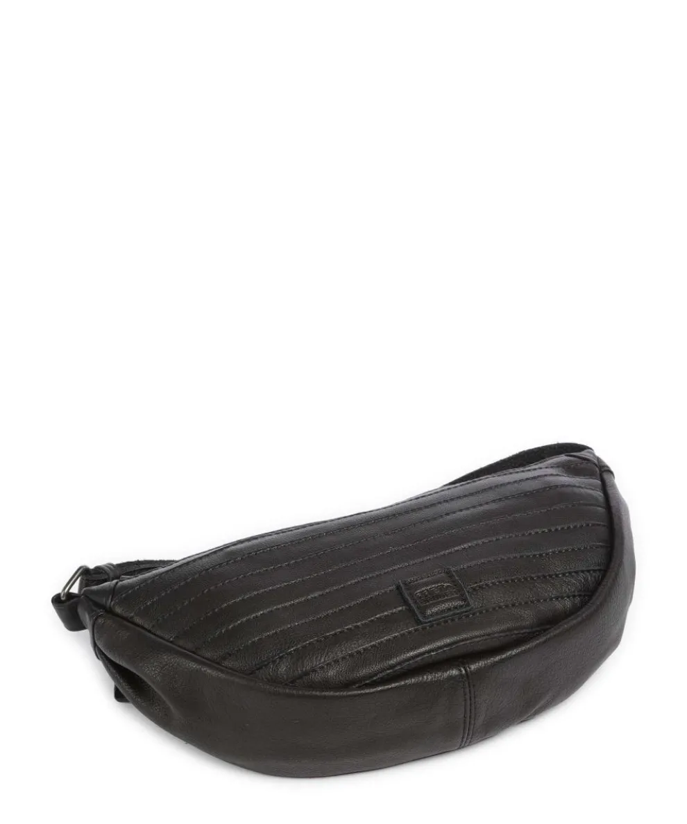 Bestseller Umhängetasche genarbtes Leder schwarz