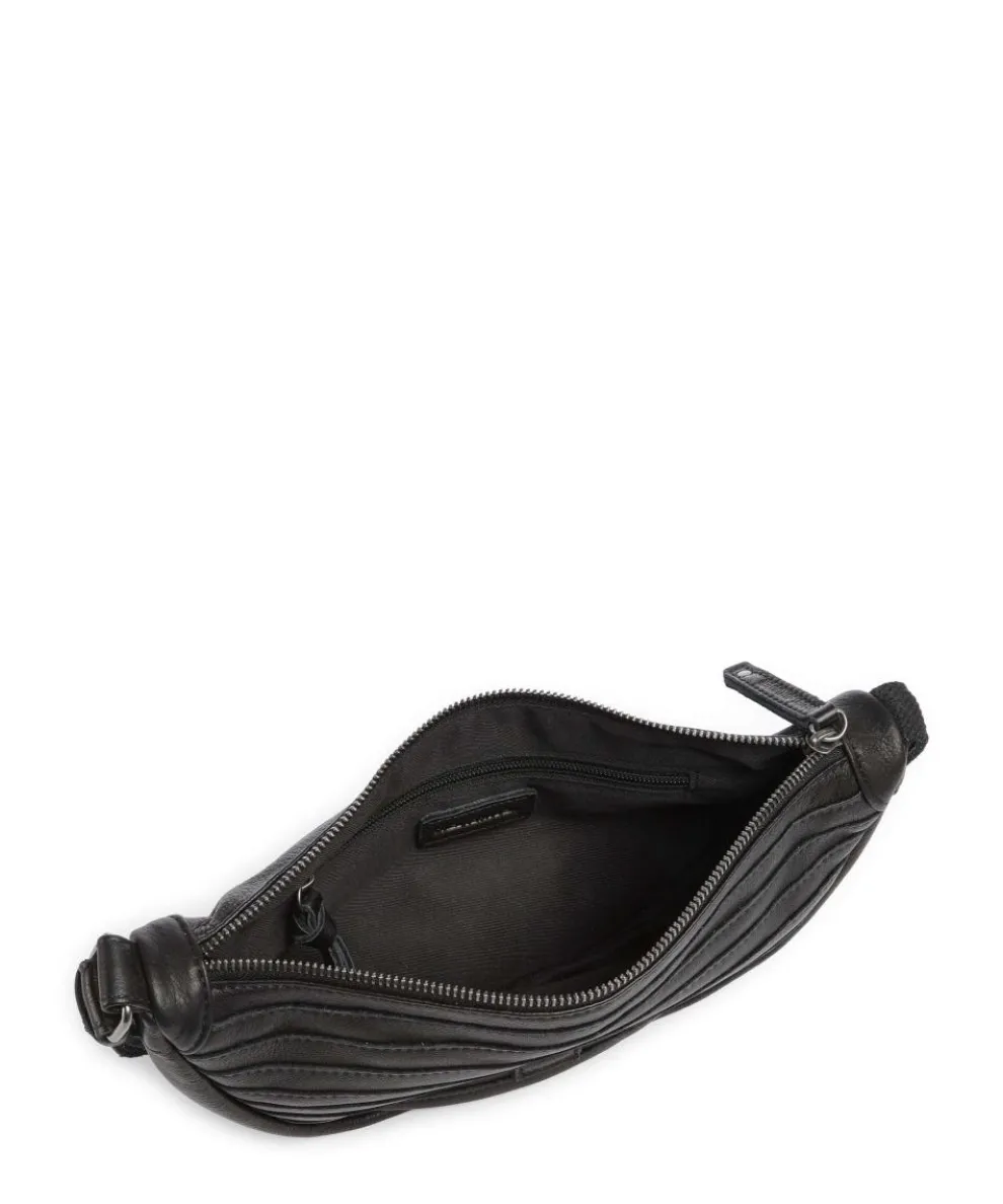 Bestseller Umhängetasche genarbtes Leder schwarz