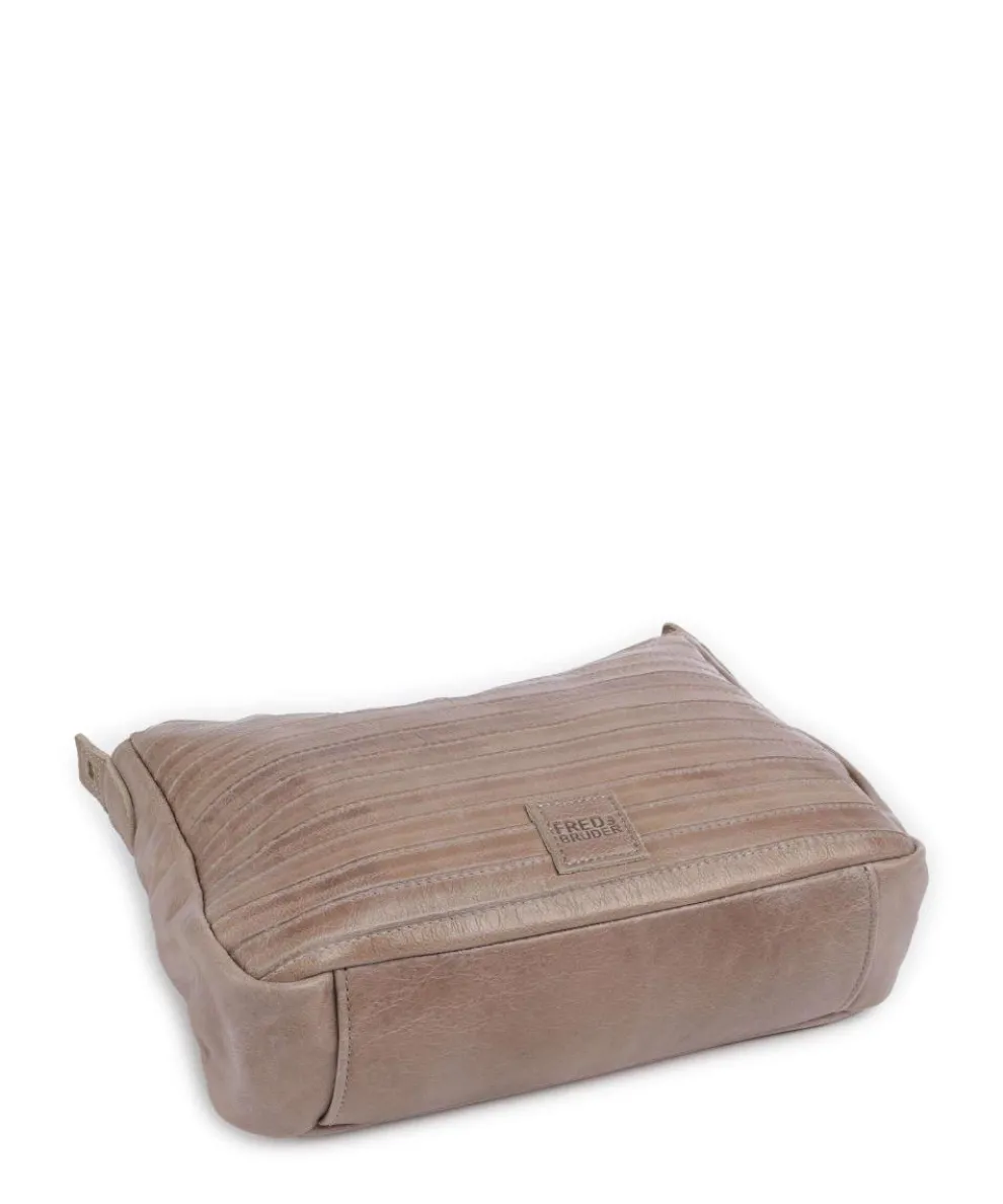 Bestseller Umhängetasche genarbtes Leder taupe